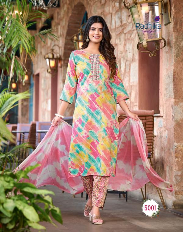 Radhika Seerat Vol 5 Fancy Designer Kurti Pant With Dupatta